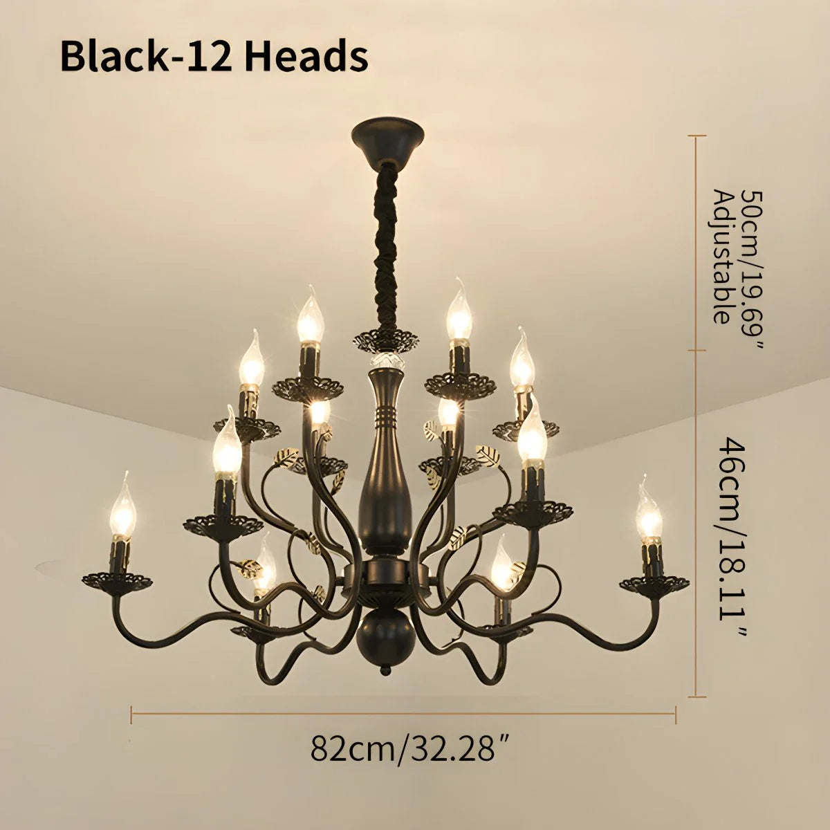 Feyran Double Layered Candle Chandelier for Dining Room