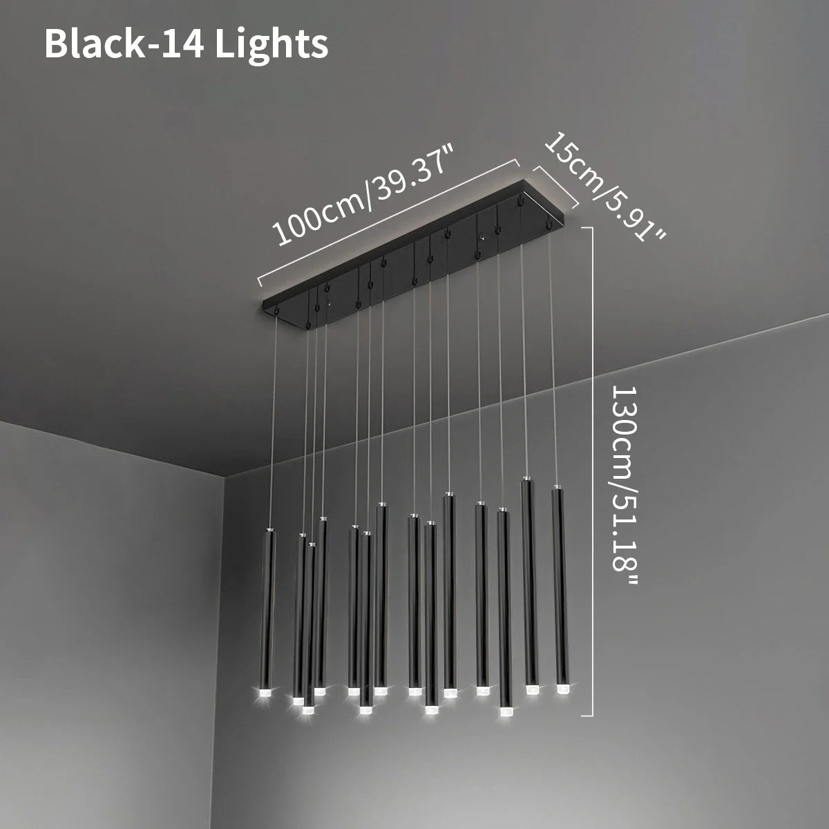 Feyran Modern Luxury Large Long Cylindrical Chandelier