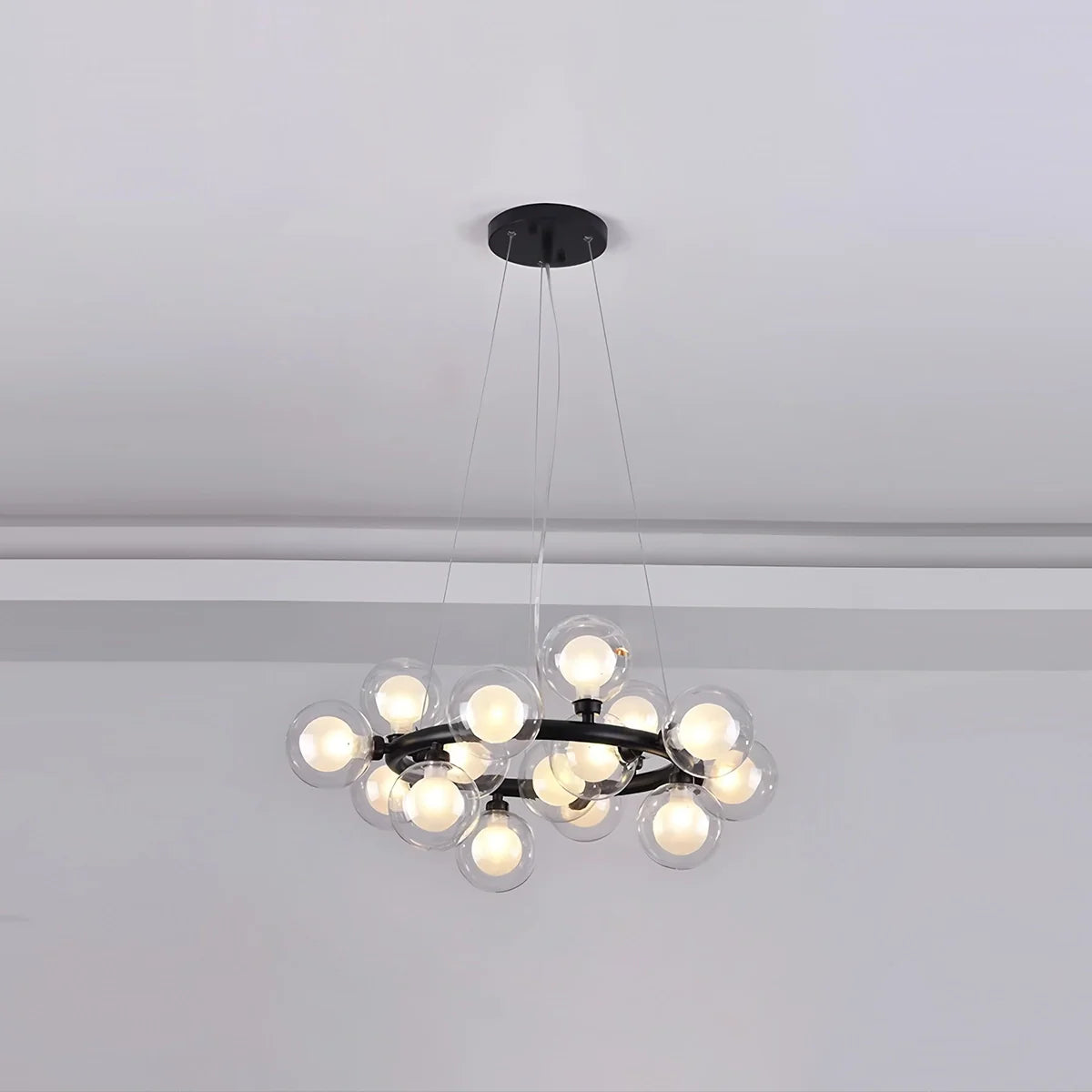 Feyran Nur Bubble Glass Chandelier for Living Room
