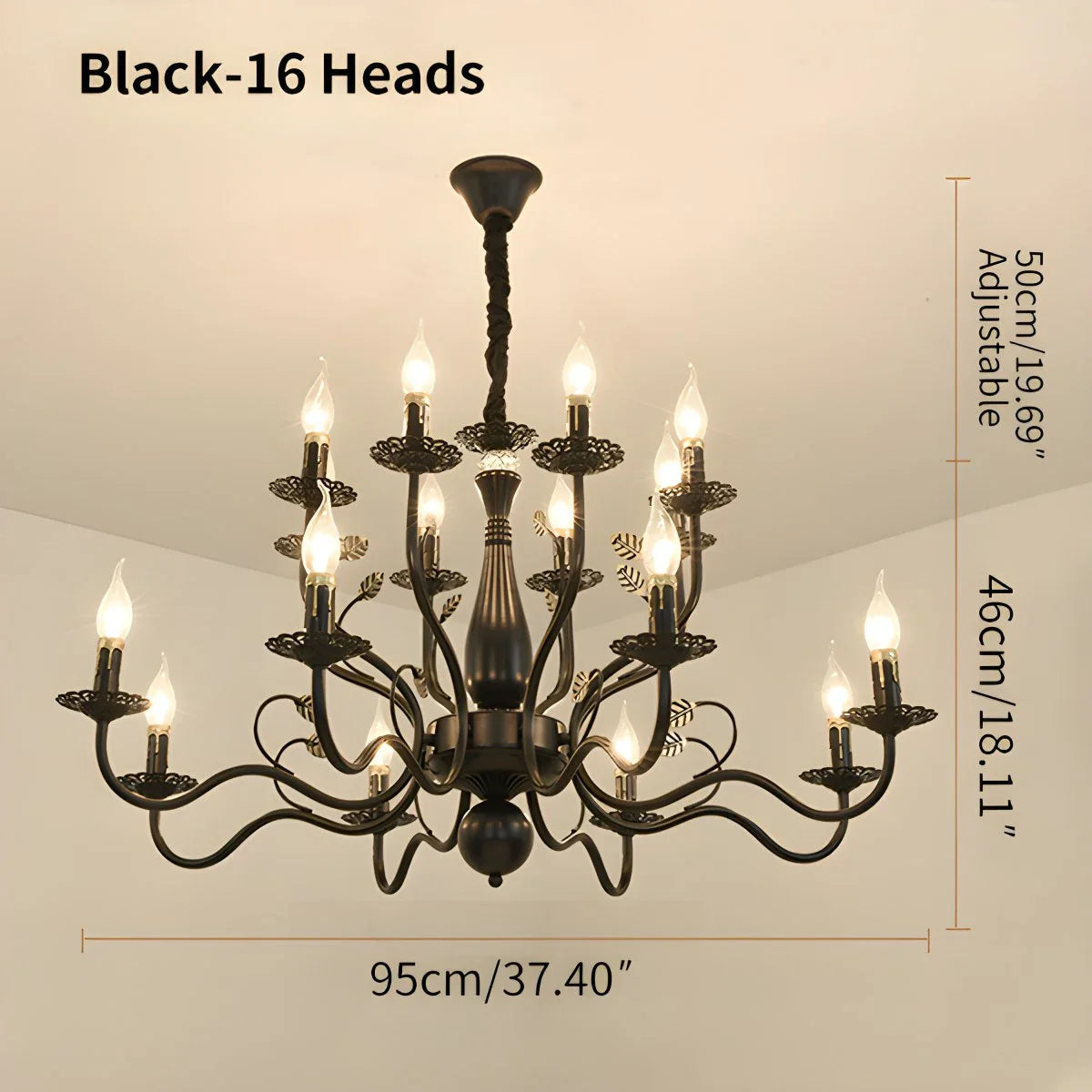 Feyran Double Layered Candle Chandelier for Dining Room