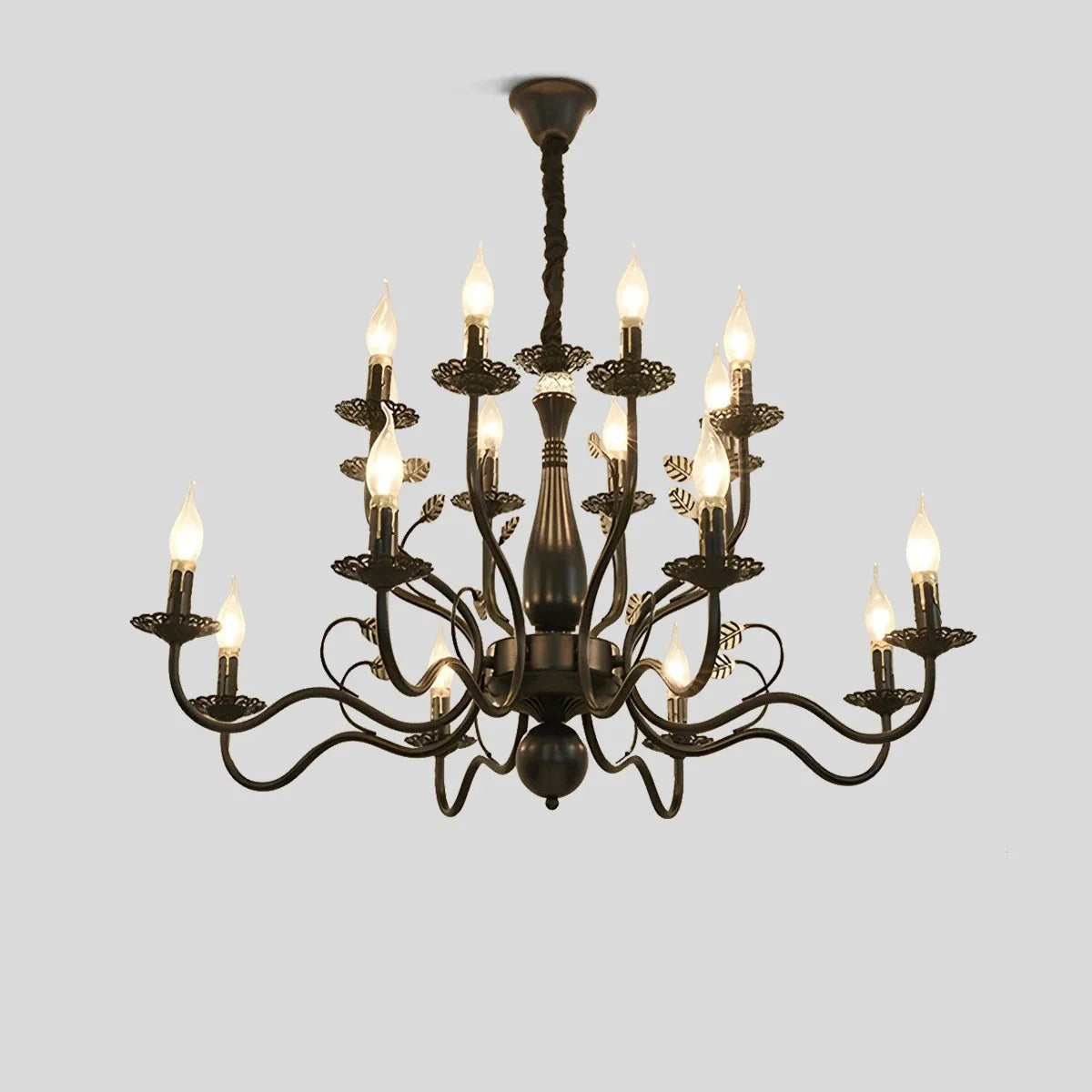 Feyran Double Layered Candle Chandelier for Dining Room