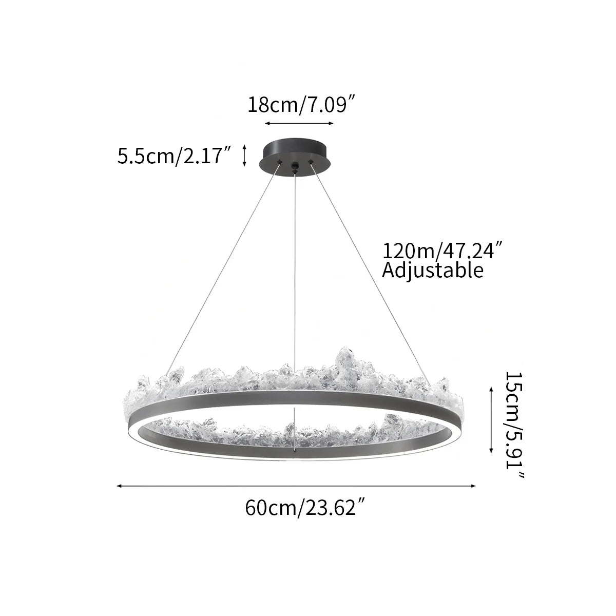 Feyran Modern Light Luxury Iceberg Chandelier