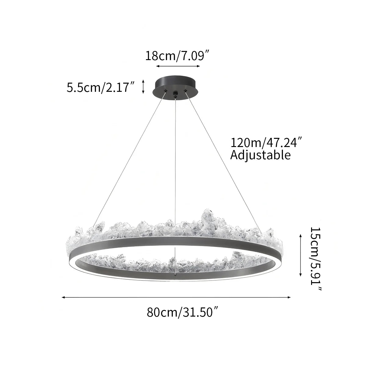 Feyran Modern Light Luxury Iceberg Chandelier