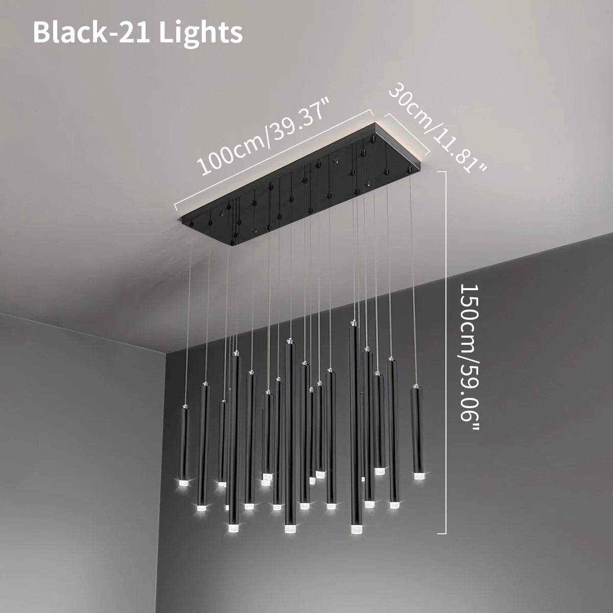 Feyran Modern Luxury Large Long Cylindrical Chandelier