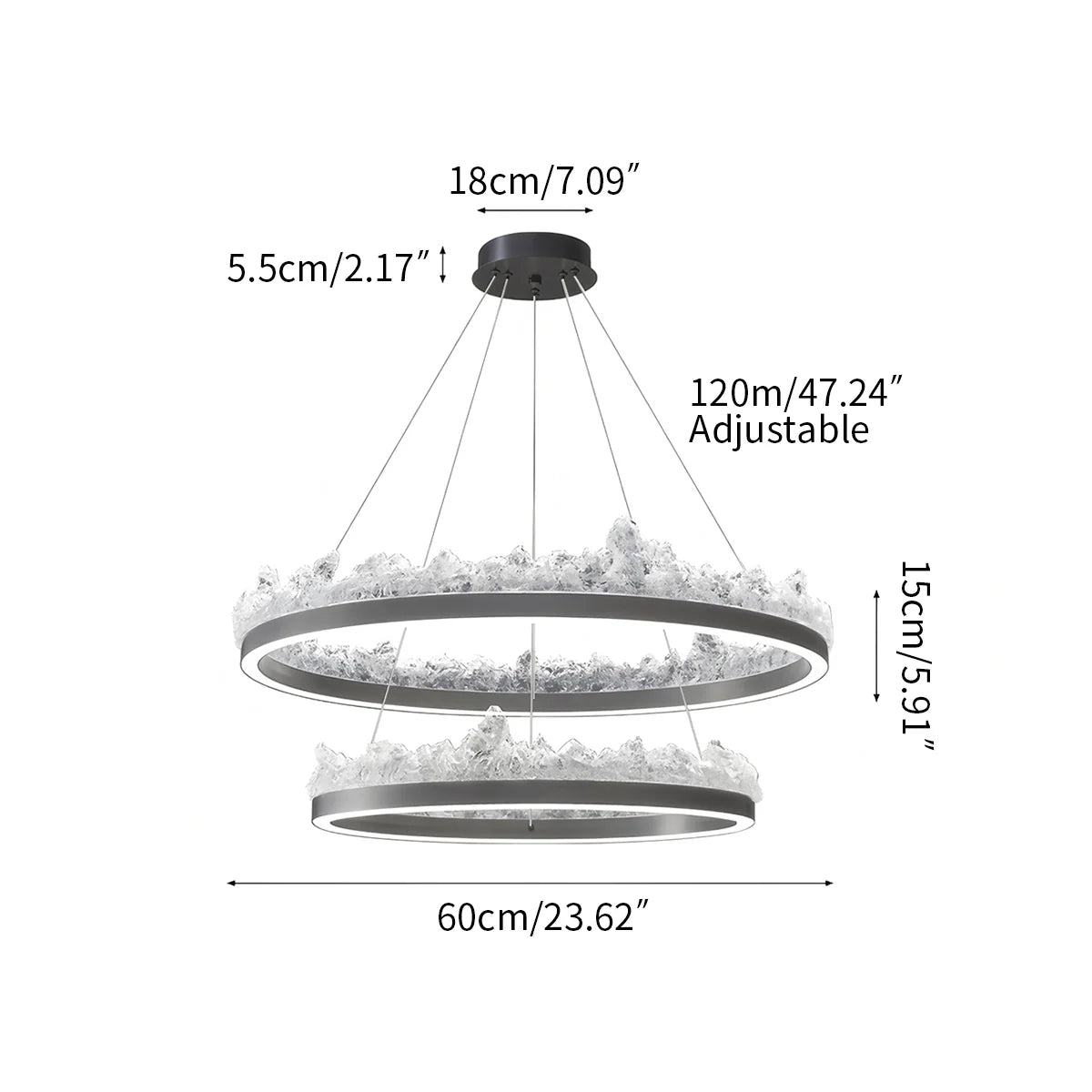 Feyran Modern Light Luxury Iceberg Chandelier