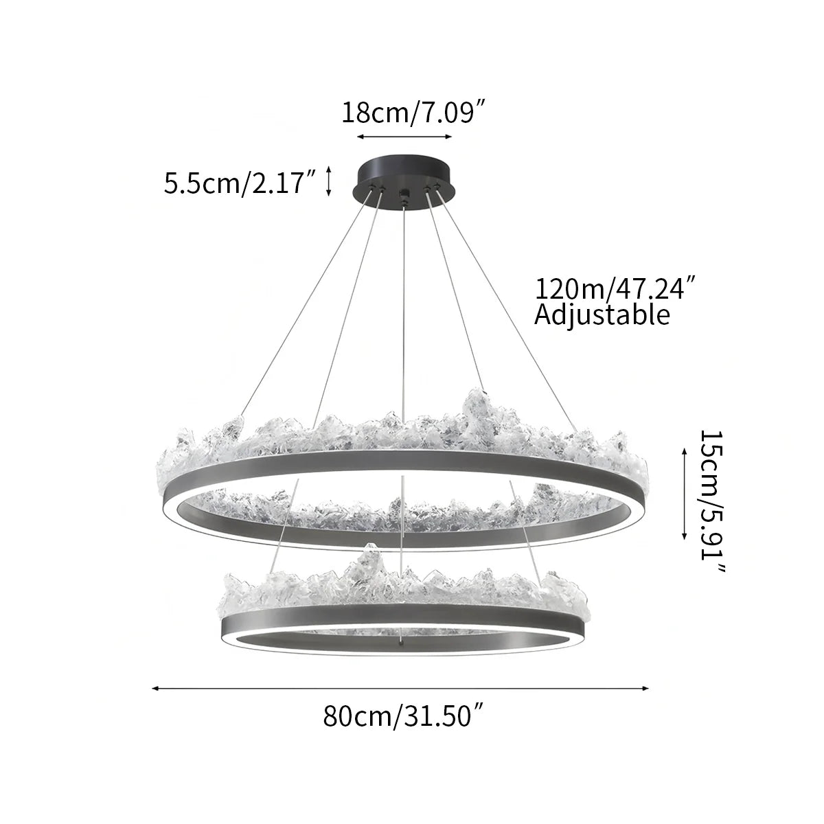 Feyran Modern Light Luxury Iceberg Chandelier