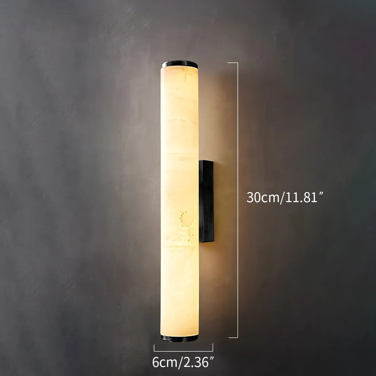 Feyran Modern Cylindrical Spanish Alabaster Wall Sconce