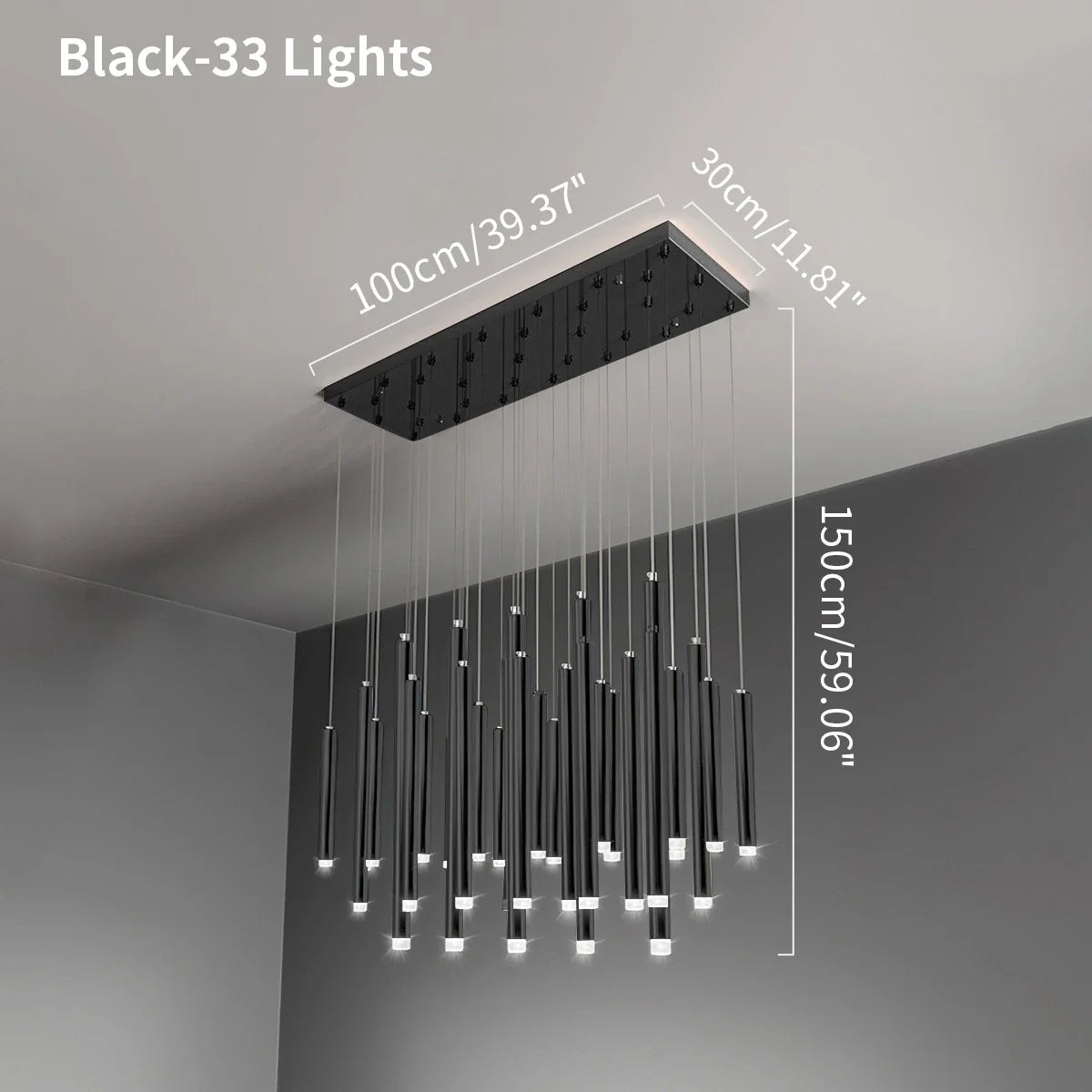 Feyran Modern Luxury Large Long Cylindrical Chandelier