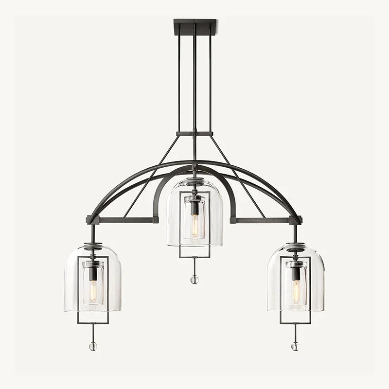 Feyran Bell Glass Chandelier for Living Room