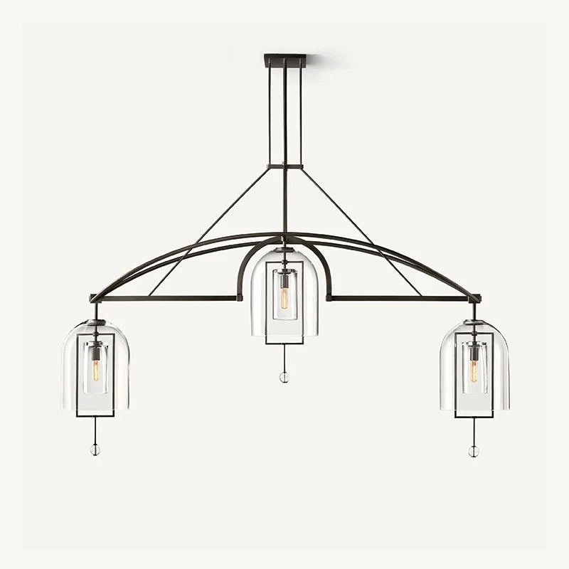 Feyran Bell Glass Chandelier for Living Room