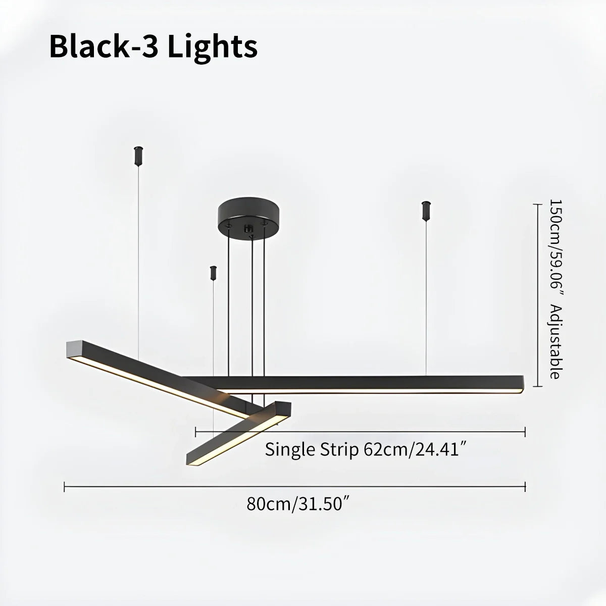 Feyran Multi Light Sticks LED Chandelier for Living Room