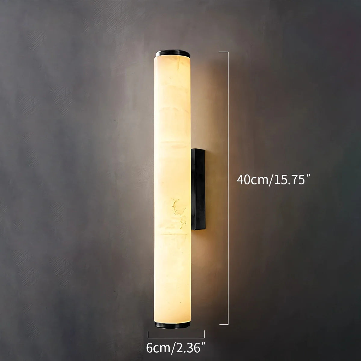 Feyran Modern Cylindrical Spanish Alabaster Wall Sconce