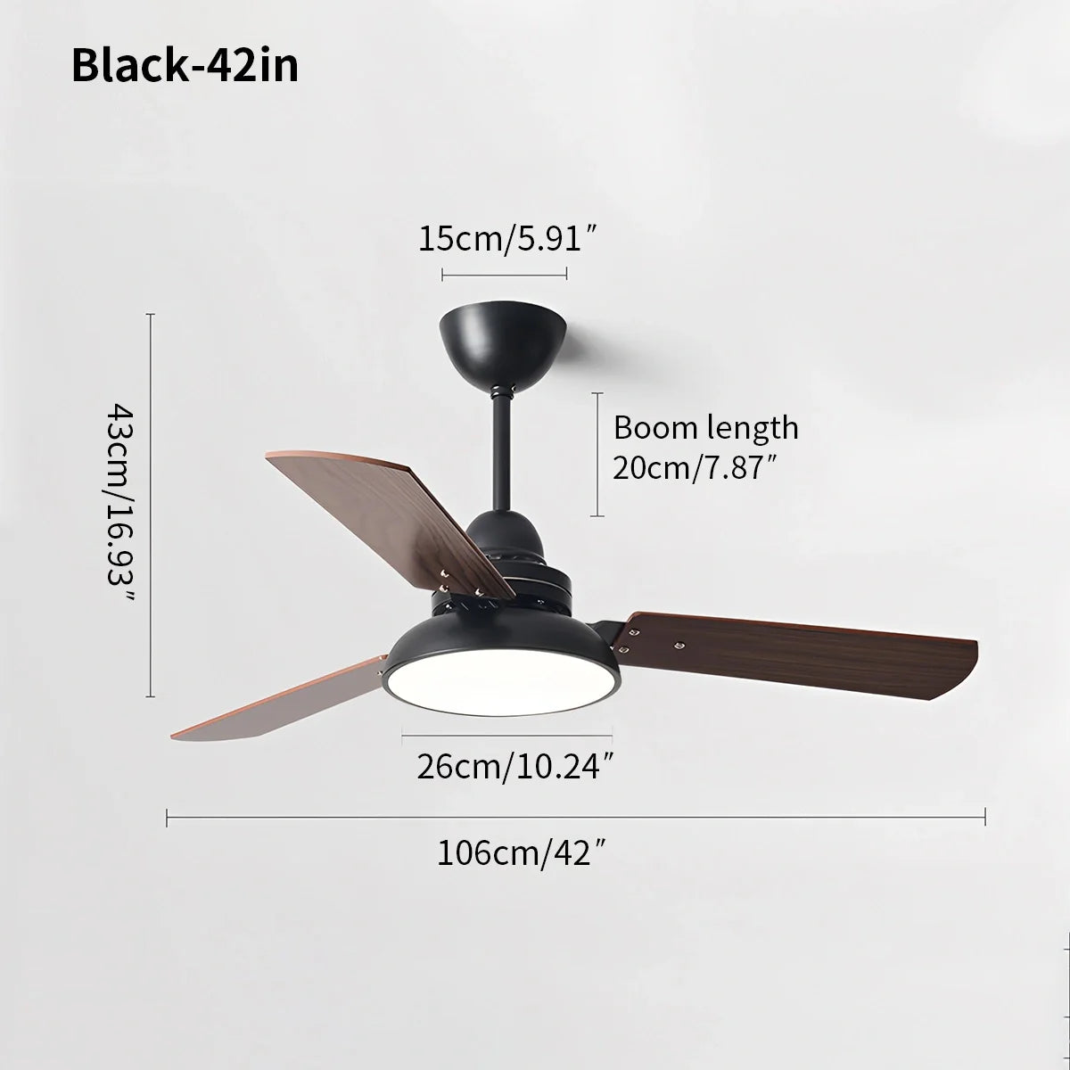Feyran Modern Minimalist Three Leaf Ceiling Fan Light