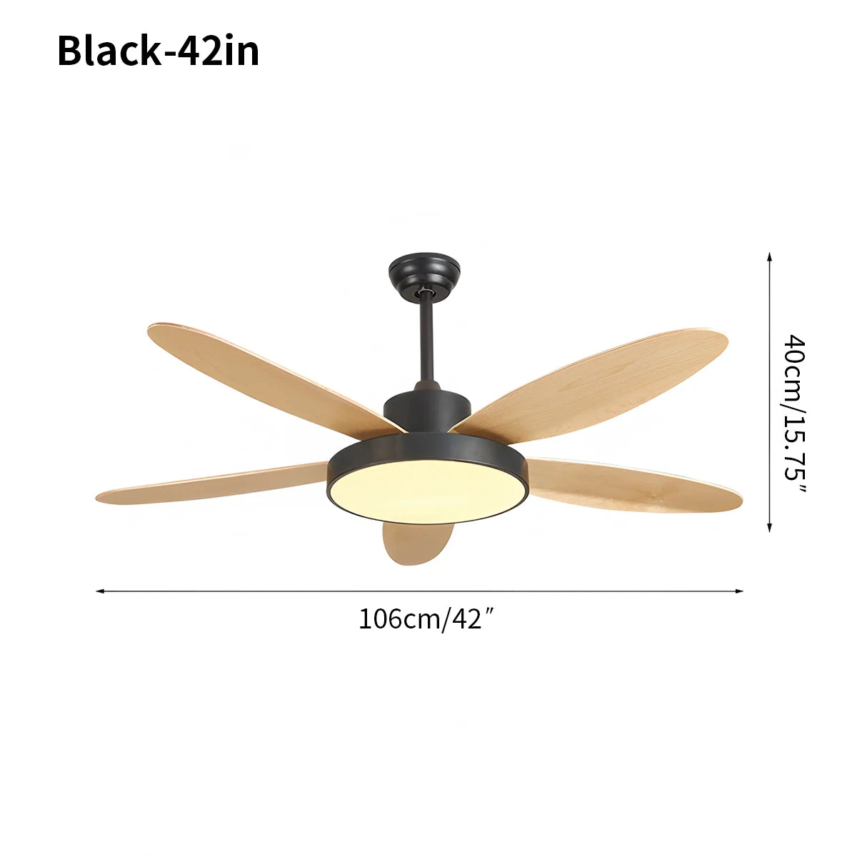 Feyran 5 Blade Modern Ceiling Fan Lamp for Living Room