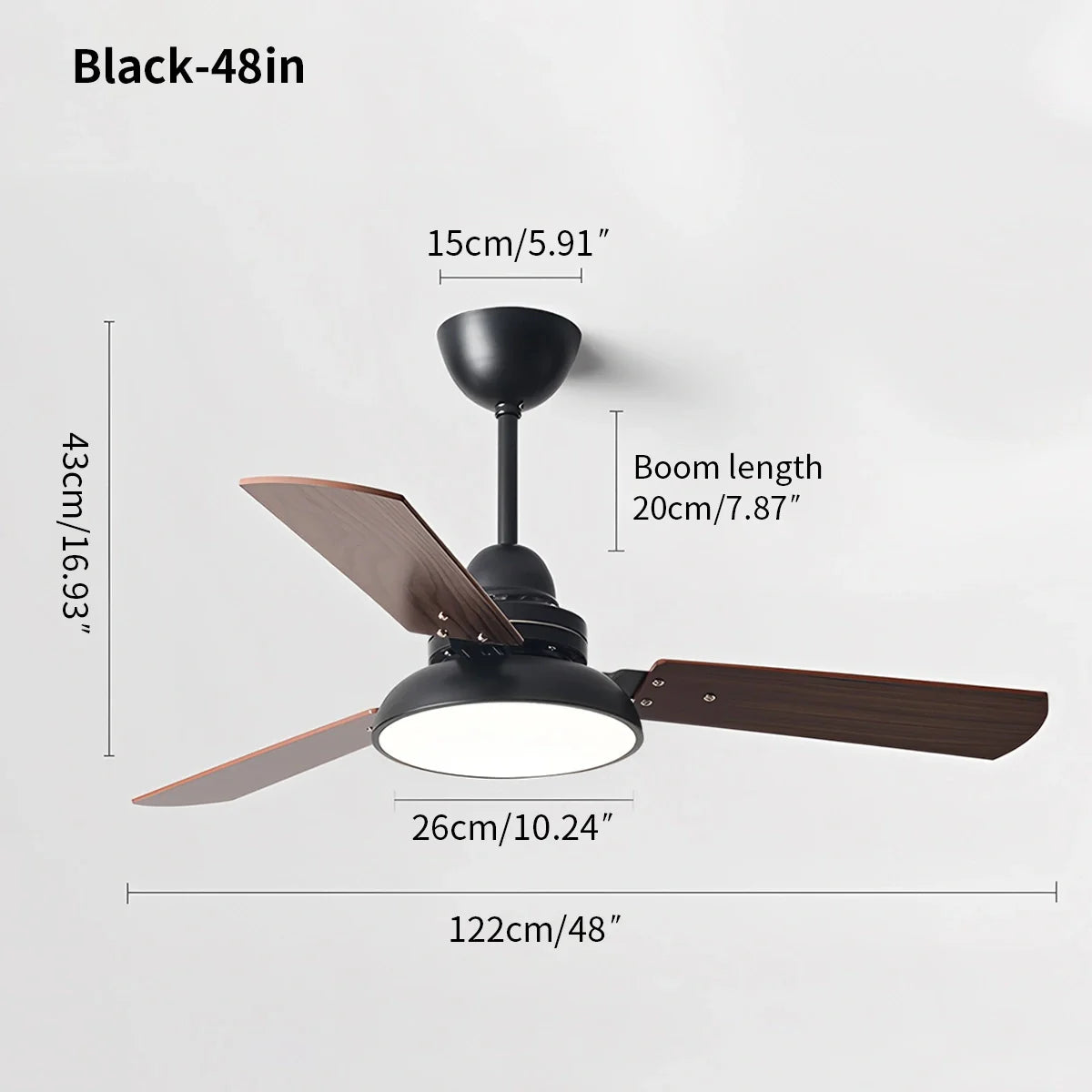 Feyran Modern Minimalist Three Leaf Ceiling Fan Light