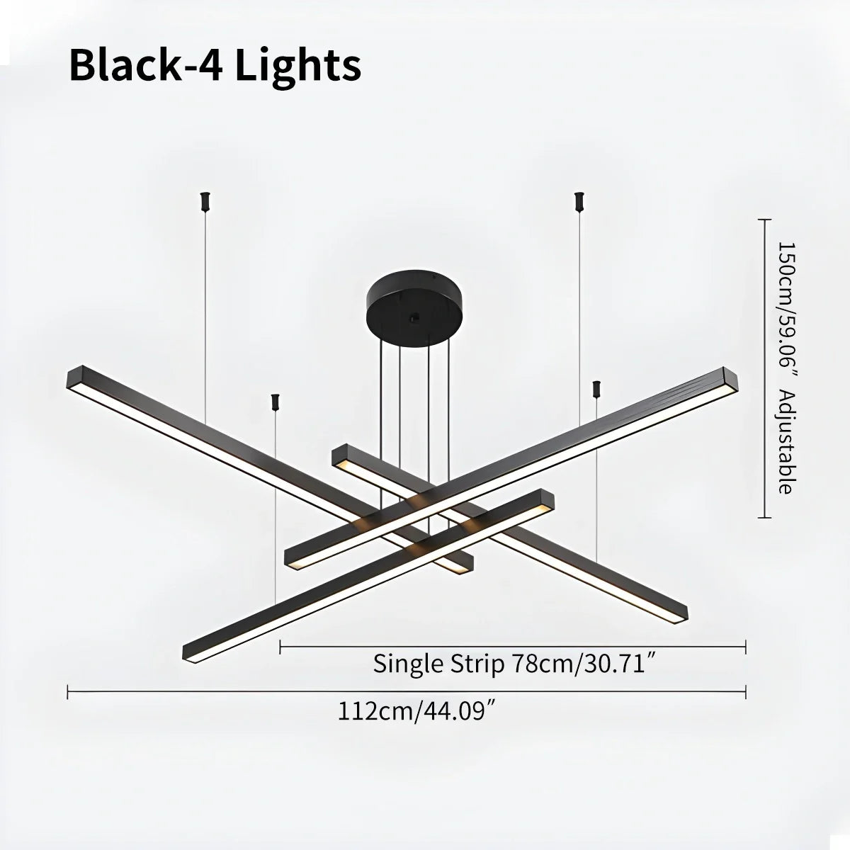 Feyran Multi Light Sticks LED Chandelier for Living Room