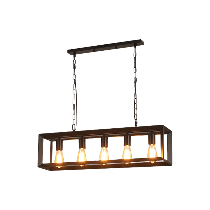 Feyran Rectangular Brass Pendant Lights for Dining Room
