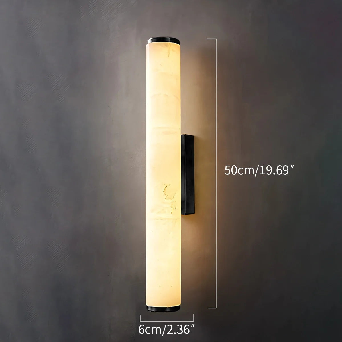 Feyran Modern Cylindrical Spanish Alabaster Wall Sconce