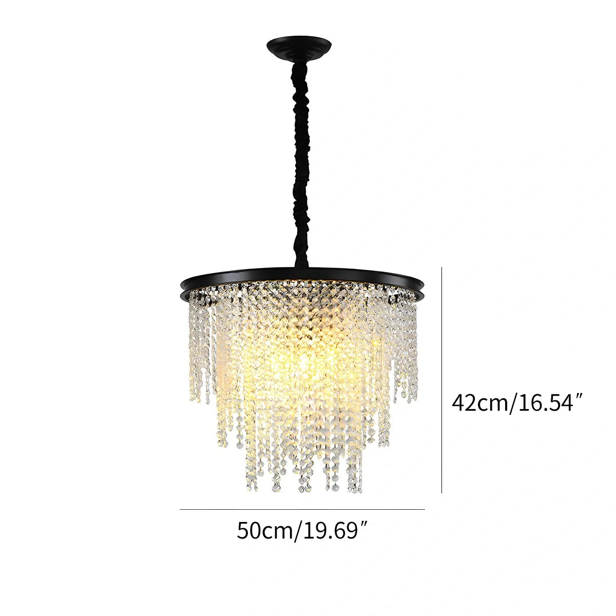 Feyran Octagonal Beaded Crystal Chandelier