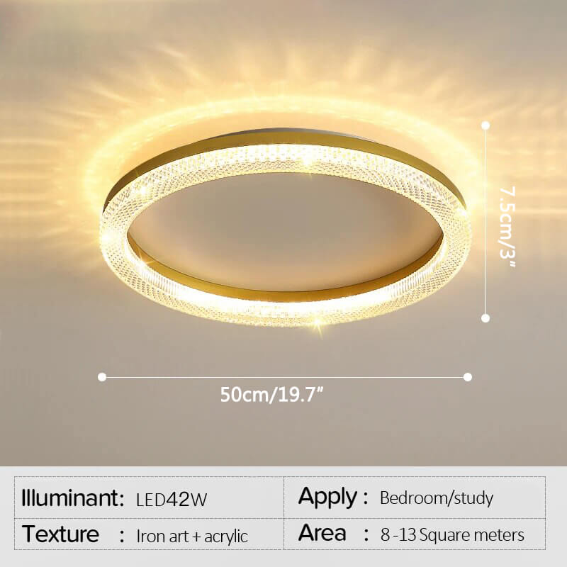 Feyran Light Luxury Circular Crystal Ceiling Light