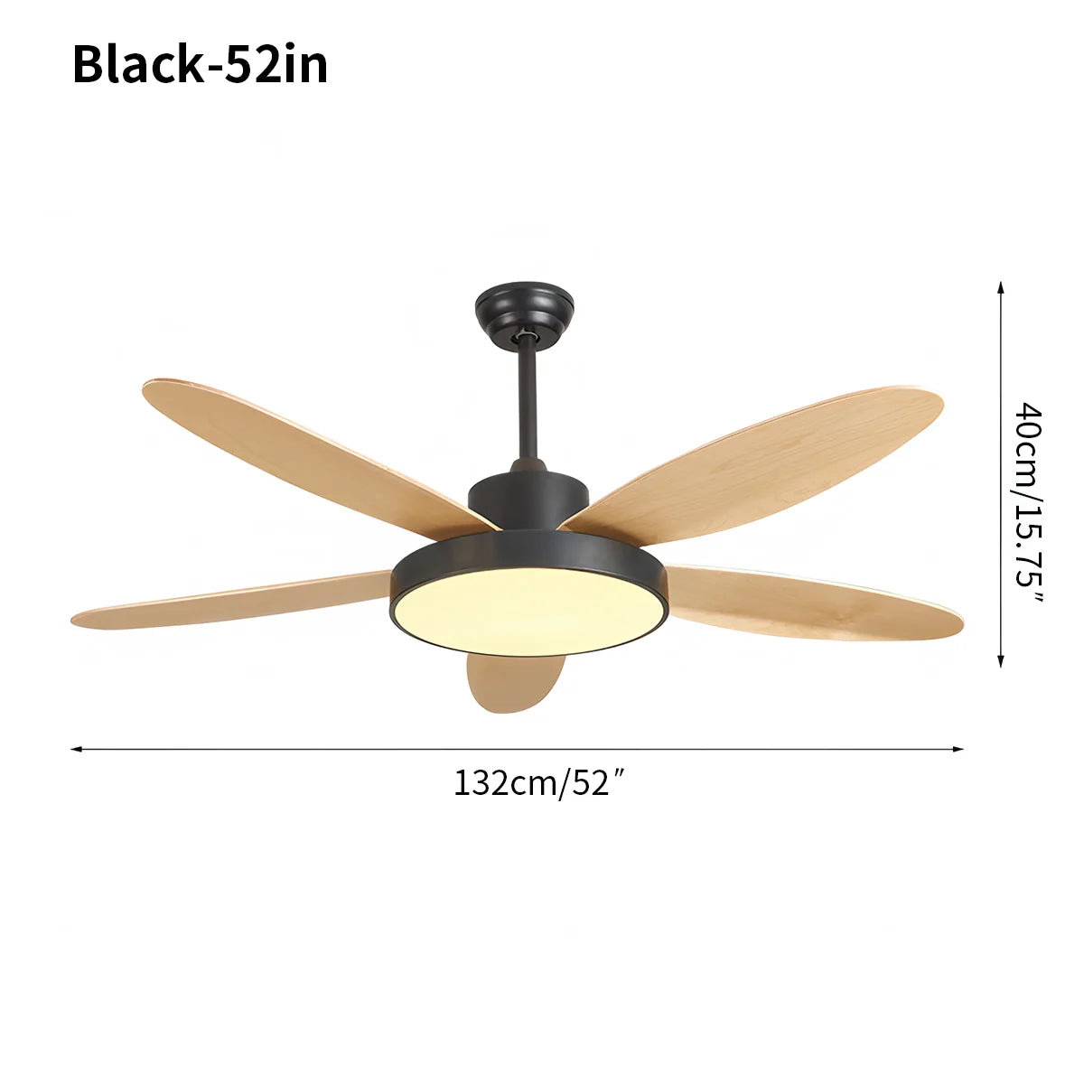 Feyran 5 Blade Modern Ceiling Fan Lamp for Living Room