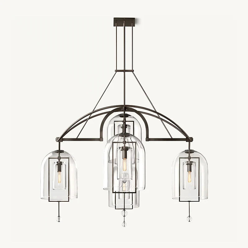 Feyran Bell Glass Chandelier for Living Room