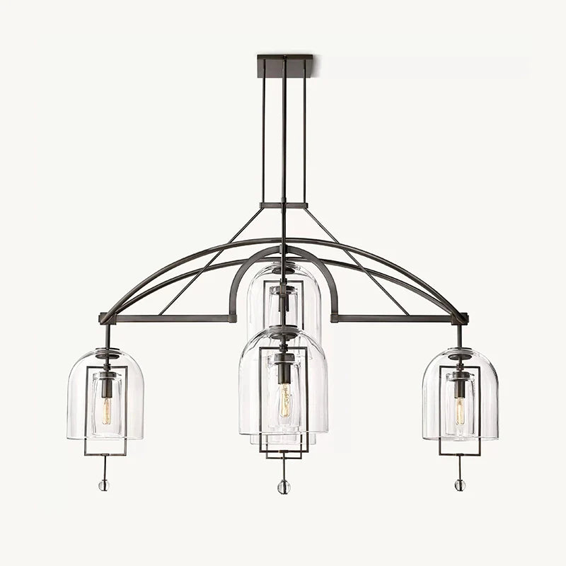 Feyran Bell Glass Chandelier for Living Room