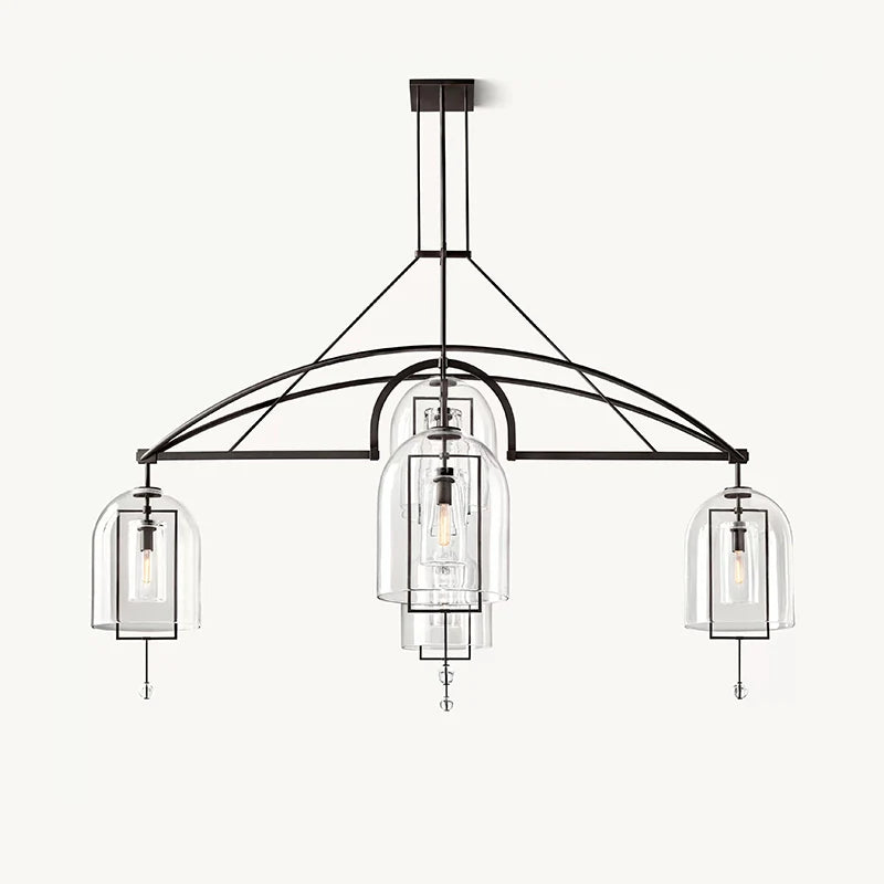 Feyran Bell Glass Chandelier for Living Room