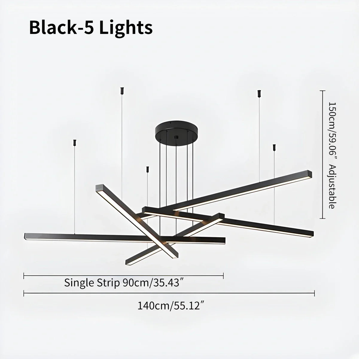 Feyran Multi Light Sticks LED Chandelier for Living Room