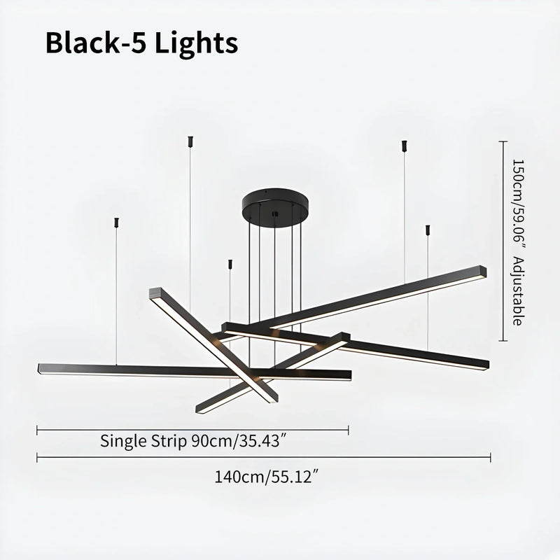 Feyran Multi Light Sticks LED Chandelier for Living Room