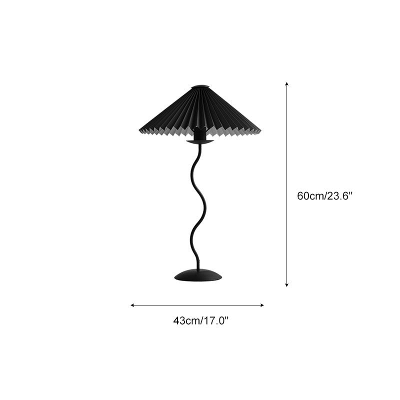 Feyran Pleated Squiggle Floor & Table Lamp