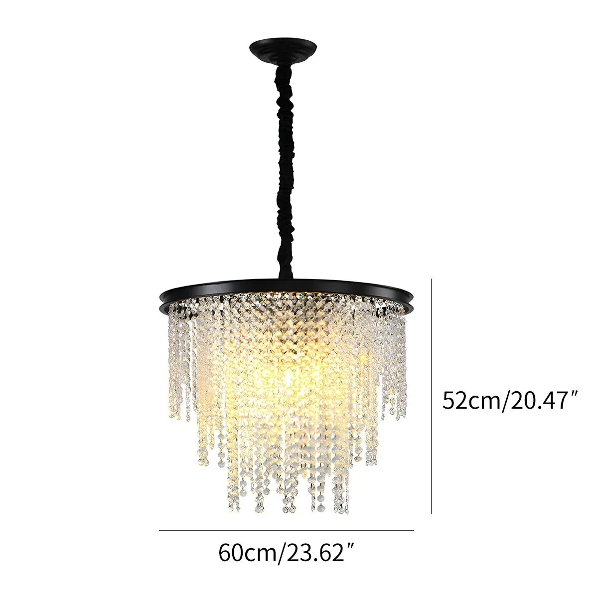 Feyran Octagonal Beaded Crystal Chandelier