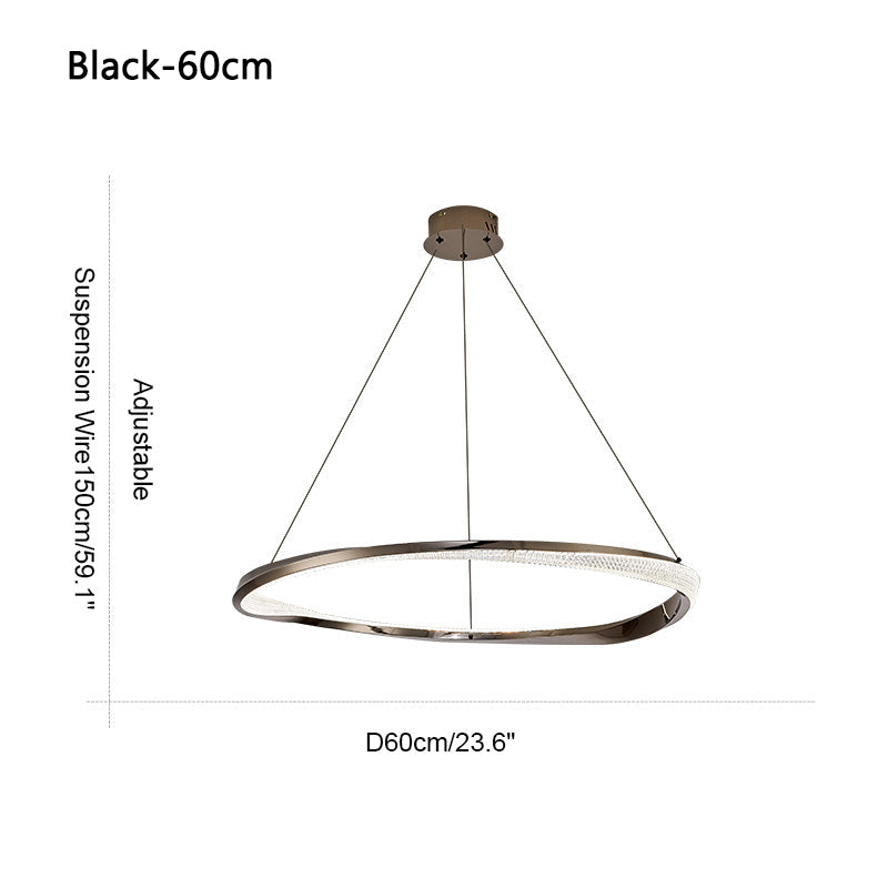 Feyran Modern Simple Mobius Circle Chandelier
