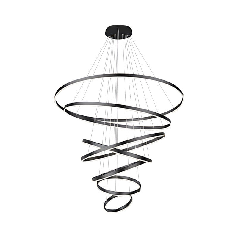 Feyran Tiered Ring Chandelier with Multi-Layer Rings