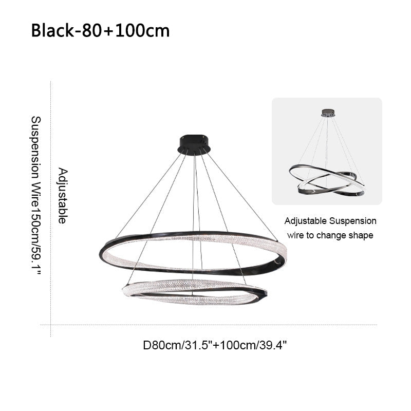 Feyran Modern Simple Mobius Circle Chandelier