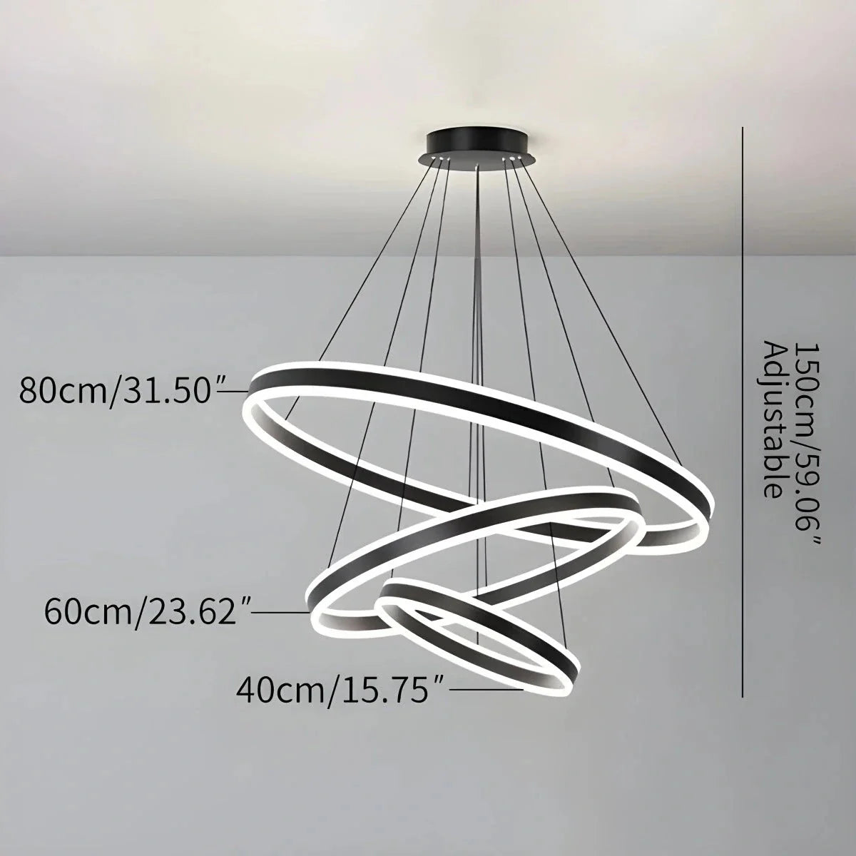 Feyran Circle Layered Living Room Chandelier