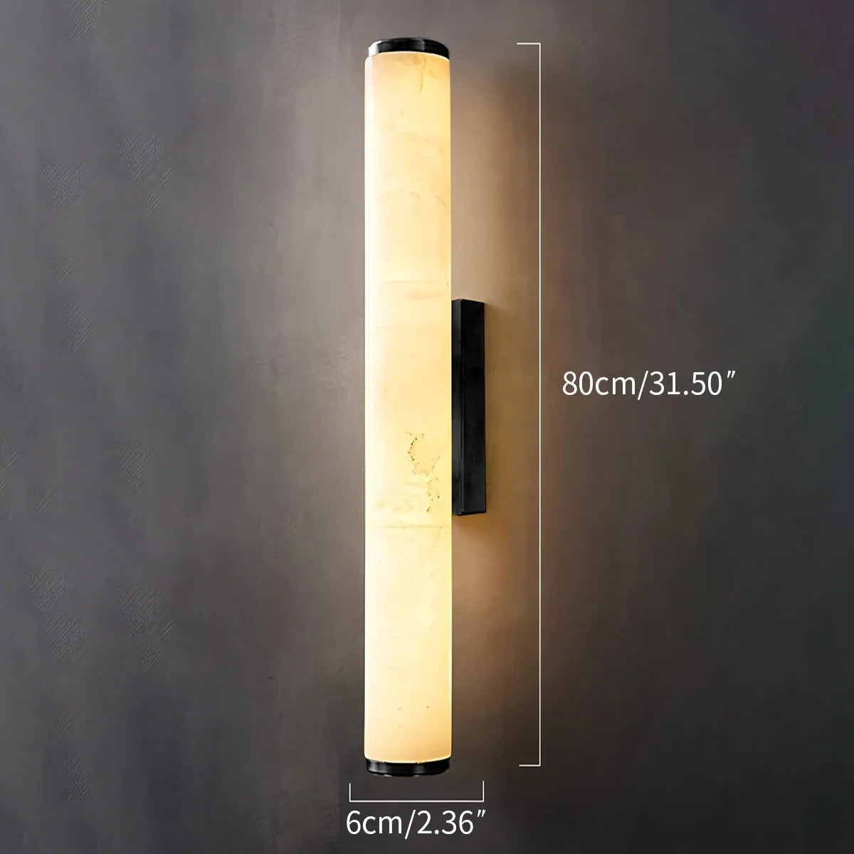 Feyran Modern Cylindrical Spanish Alabaster Wall Sconce
