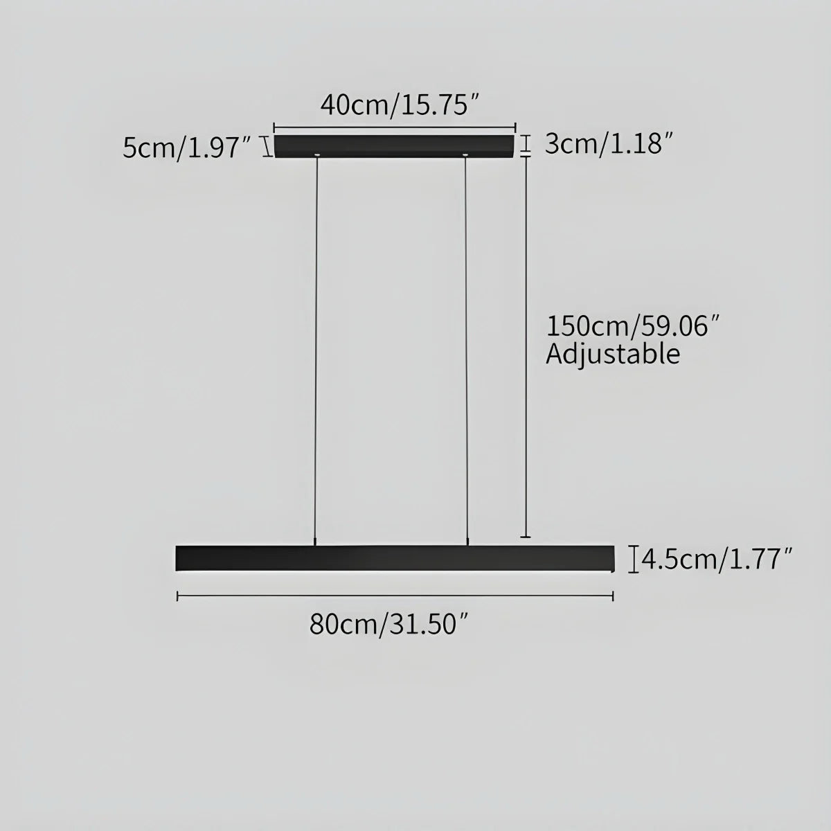 Feyran Modern Linear Pendant Light for Kitchen Island