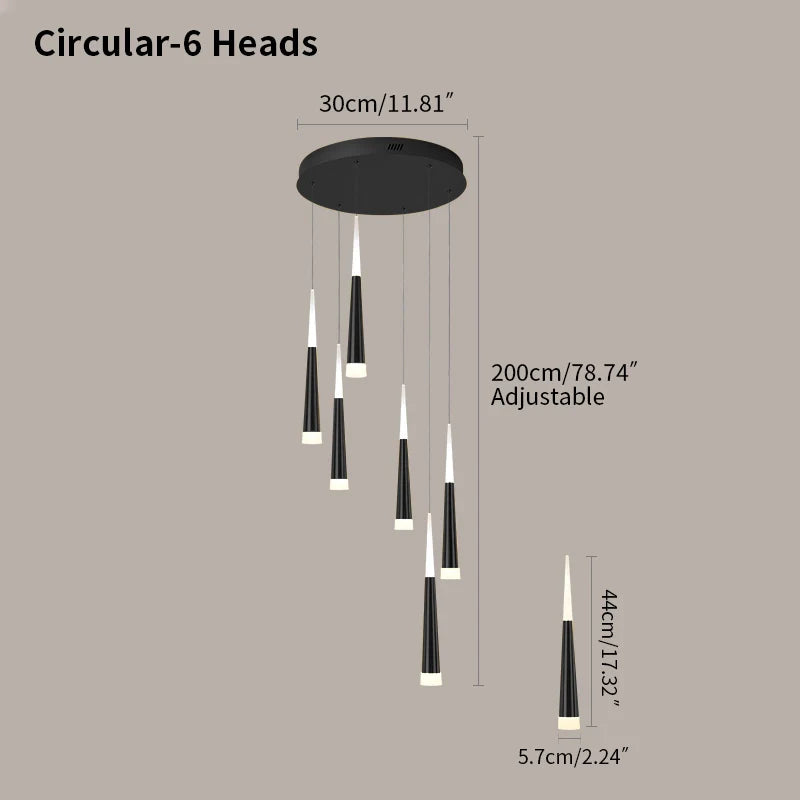 Feyran Meteor Shower Chandelier for Staircase