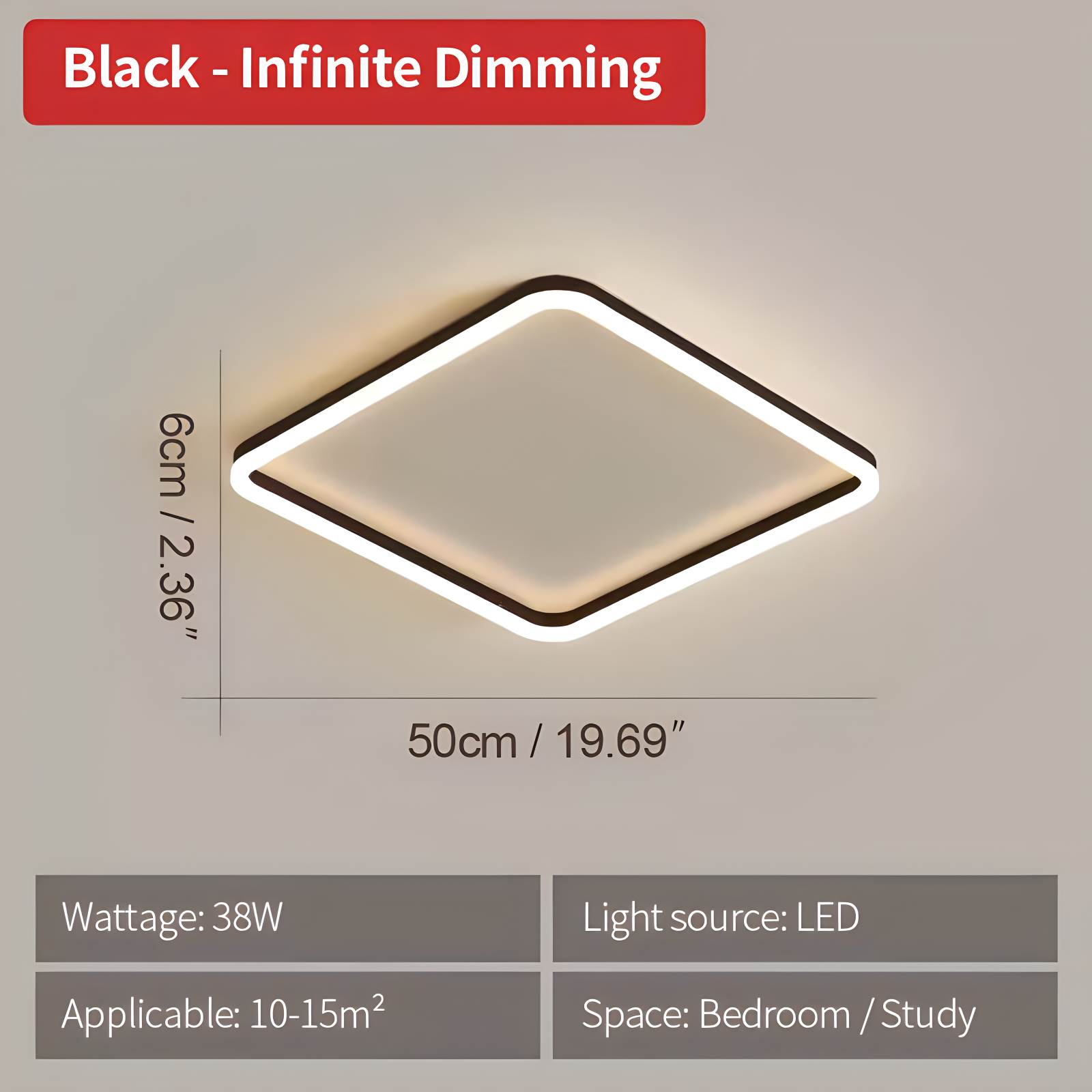 Feyran Modern Minimalism LED Square Ceiling Light