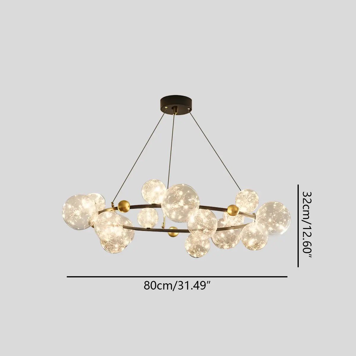 Feyran Robina Bubble Glass Chandelier for Living Room