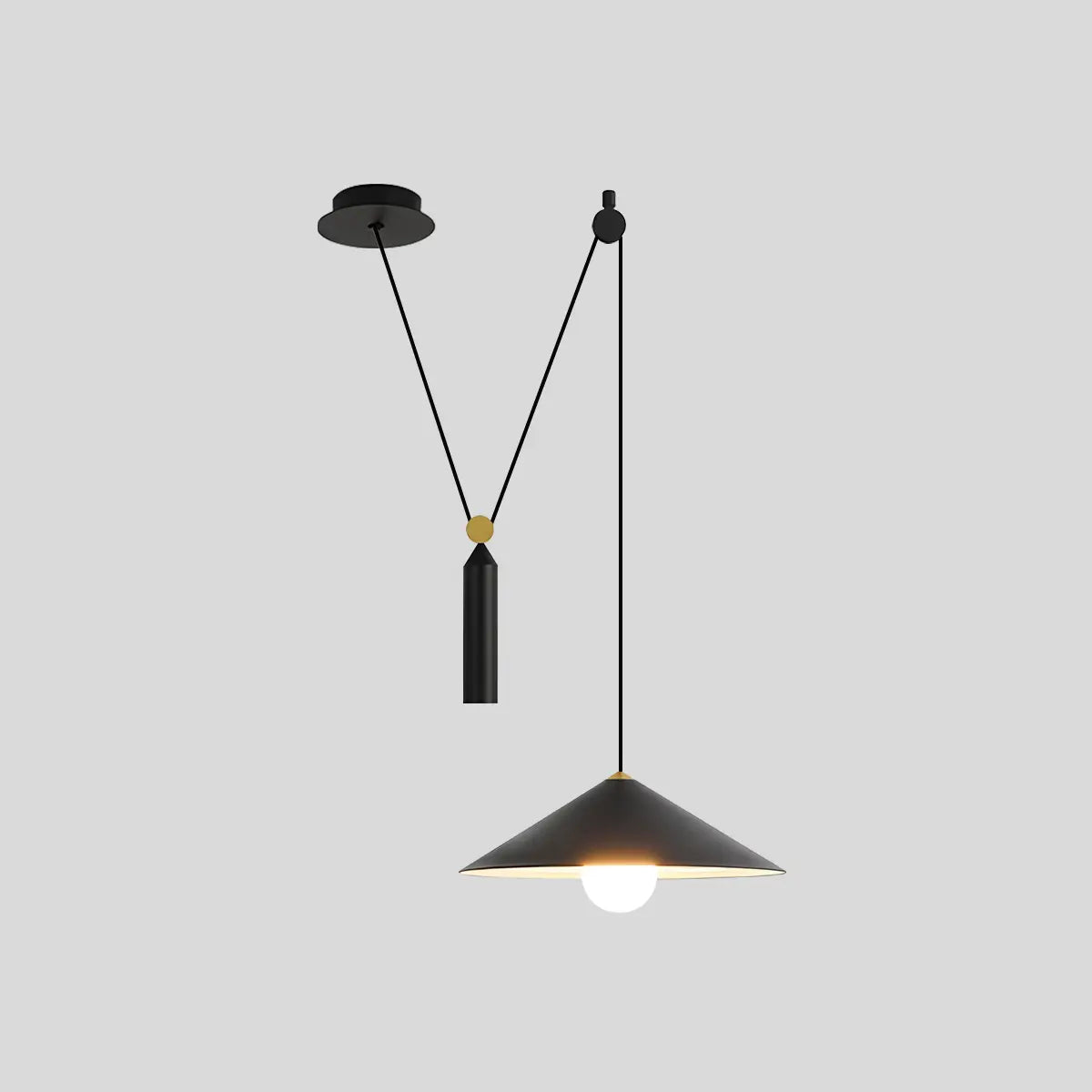 Feyran Cone Counterweight Pulley Swag Pendant Lamp