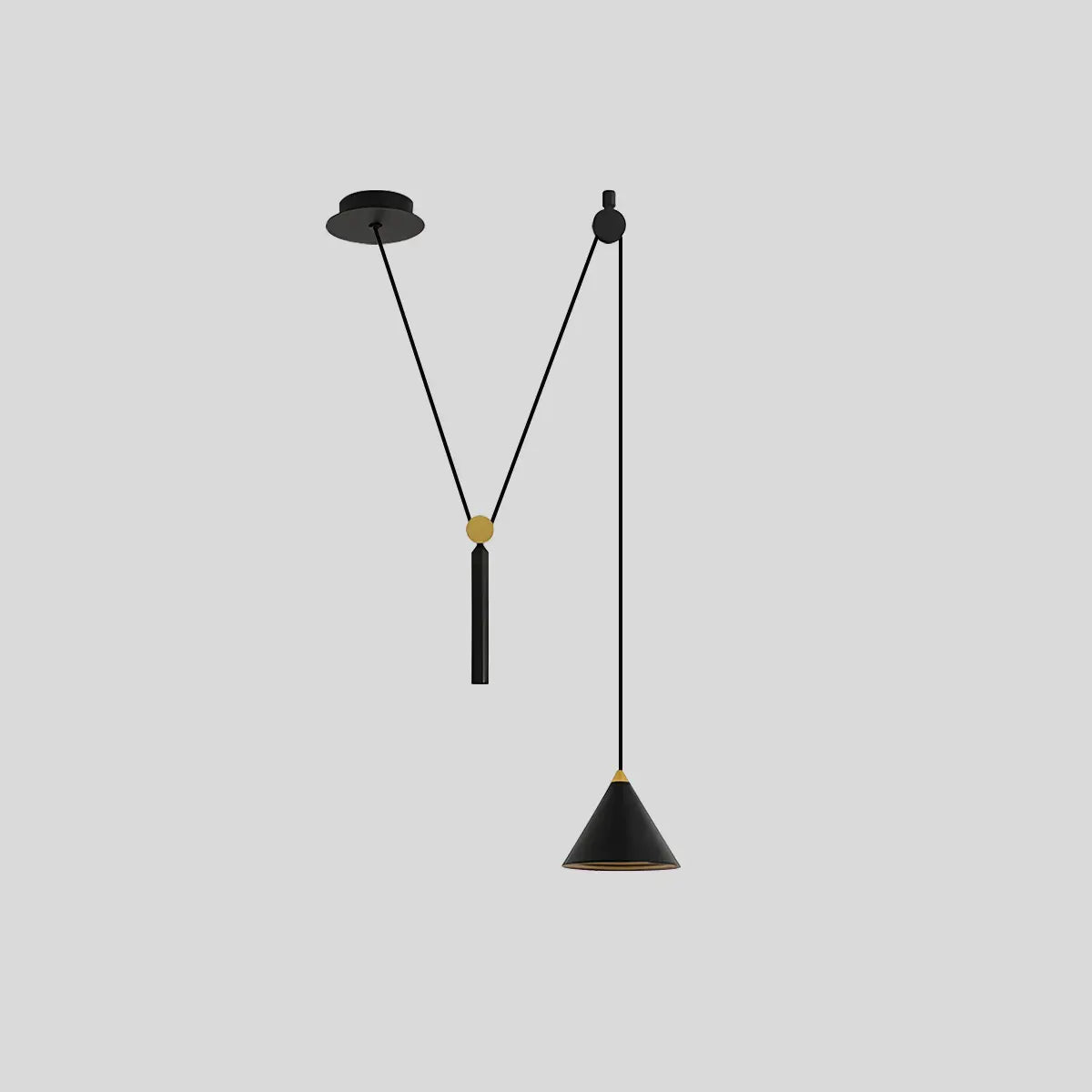 Feyran Cone Counterweight Pulley Swag Pendant Lamp
