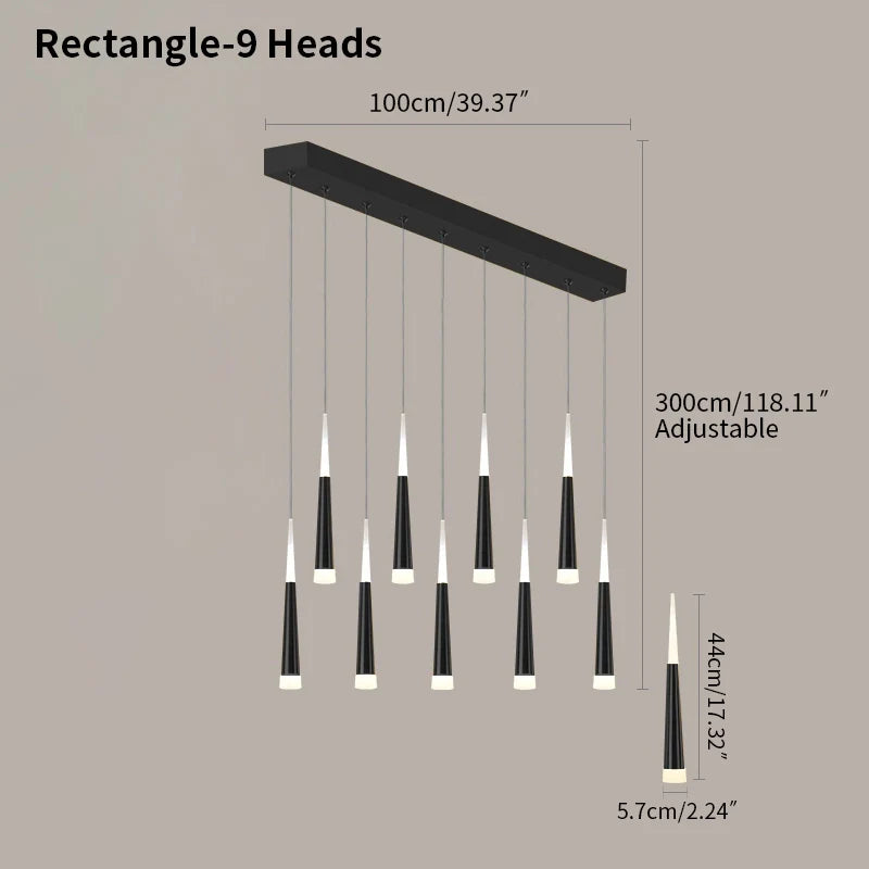 Feyran Meteor Shower Chandelier for Staircase
