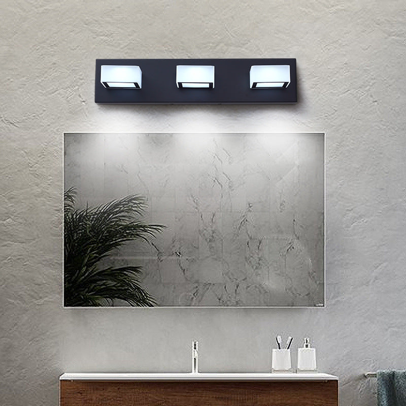 Black LED Modern Vanity Light - Bathroom | Feyran
