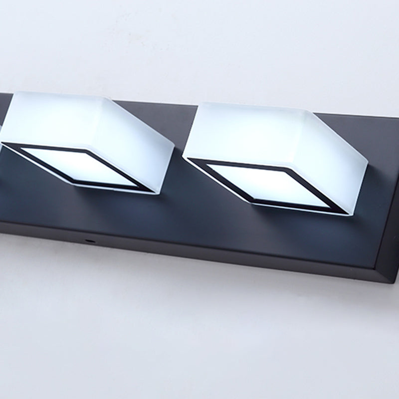 Black LED Modern Vanity Light - Detail | Feyran