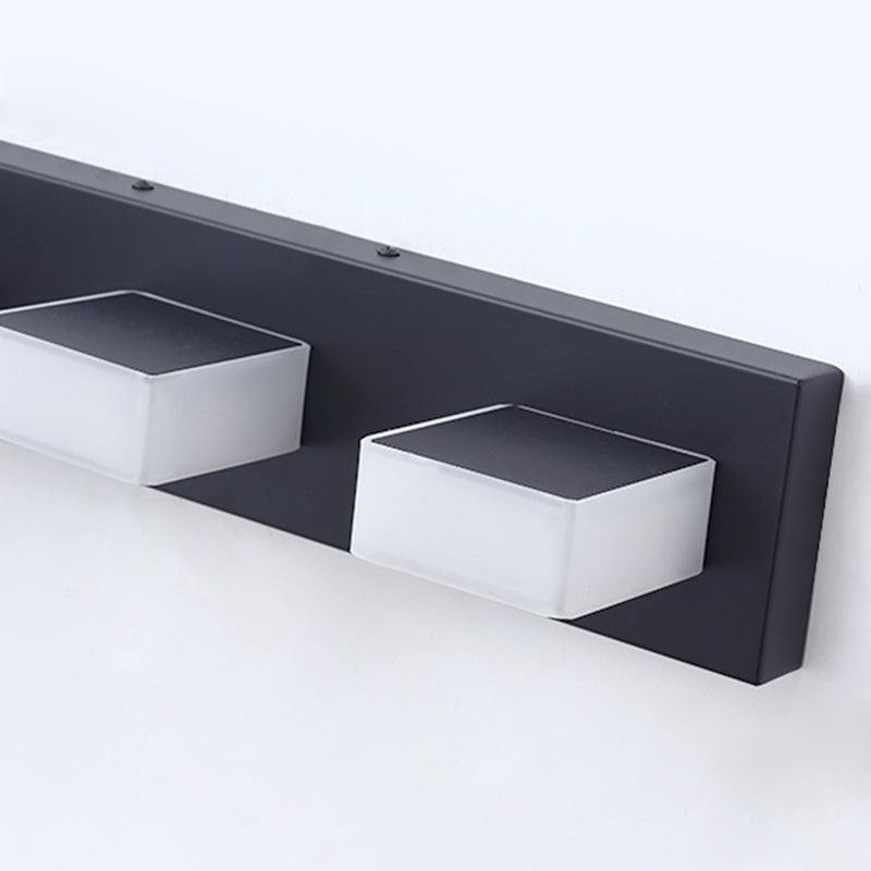 Black LED Modern Vanity Light - Detail | Feyran