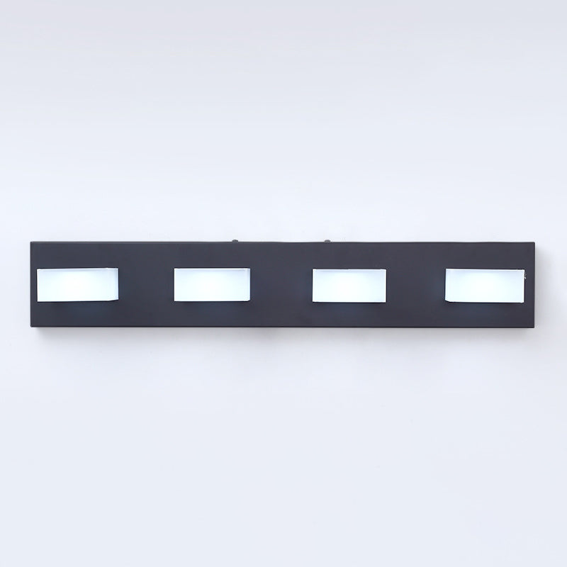 Black LED Modern Vanity Light - White Background | Feyran