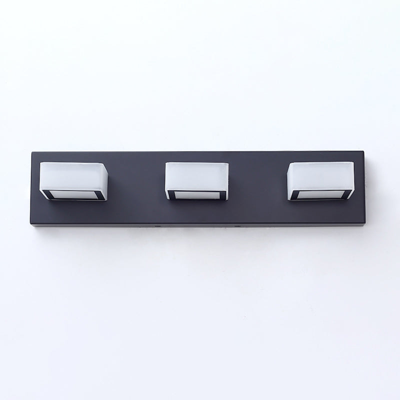 Black LED Modern Vanity Light - White Background | Feyran
