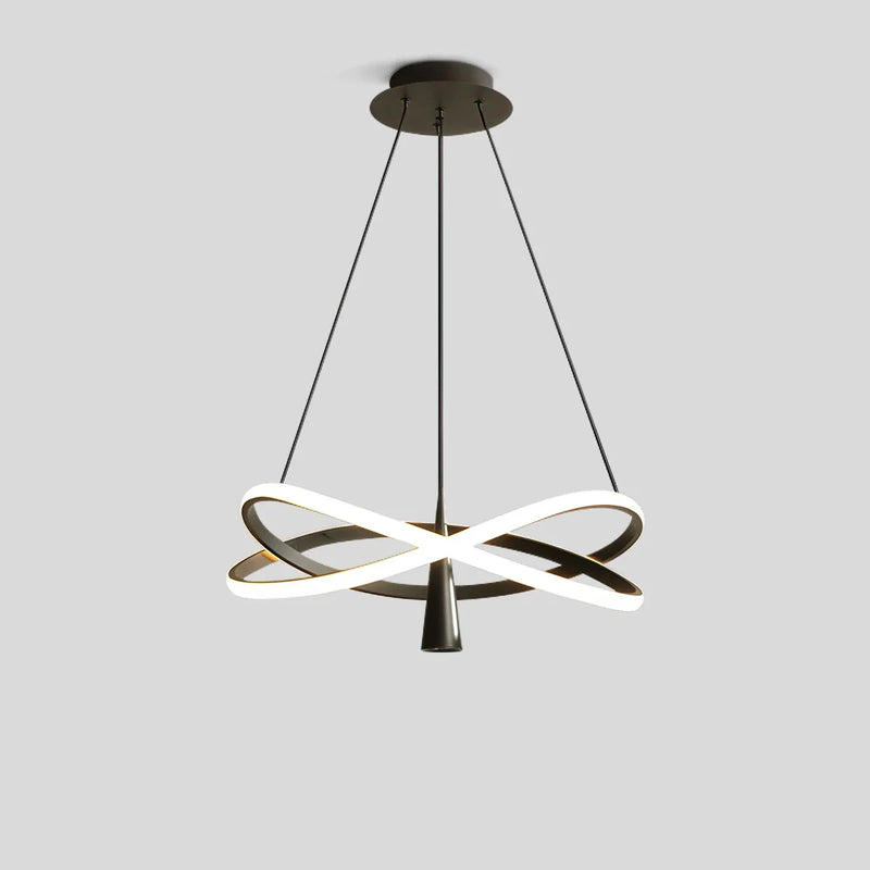 Acrylic Layered Wrap Ring Chandelier
